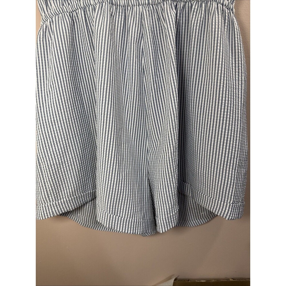 Torrid A-Line Mini Romper Size M/L 10 Button Striped Pockets Brand New Tags - Picture 9 of 11